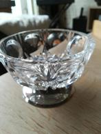 Brocante kristallen schaaltje op zilveren voet!, Antiek en Kunst, Antiek | Glas en Kristal, Ophalen of Verzenden