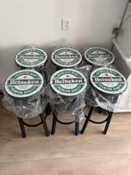 Nieuw heineken barkrukken set 6 stuks, 5 krukken of meer, 60 tot 90 cm, Ophalen of Verzenden, Zo goed als nieuw