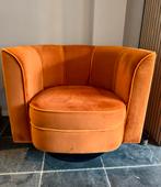 Dutchbone Flower Loungestoel - Oranje, Huis en Inrichting, Fauteuils, Ophalen of Verzenden, Gebruikt, Stof, 75 tot 100 cm