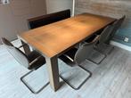 Eettafel set met zitbank en 4 stoelen, Ophalen, 200 cm of meer, Zo goed als nieuw, Vijf personen of meer