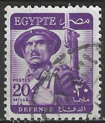 Egypte 1953/1956 - Yvert 318 - Soldaat - 20 m. (ST) beschikbaar voor biedingen