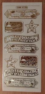 Stickervel - Kerstwensen (goud), Ophalen of Verzenden, Nieuw, Meerdere stickers