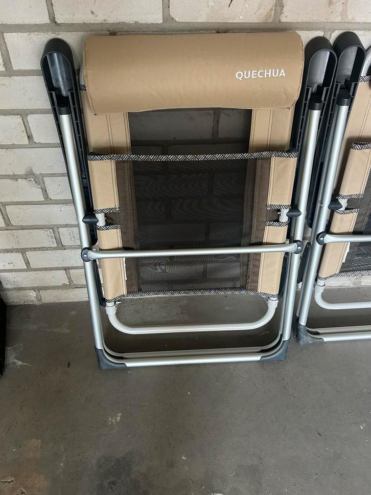 Nieuwe Quechua Campingstoel 2 stuks, Tuin en Terras, Tuinstoelen, Nieuw, Aluminium, Inklapbaar, Ophalen