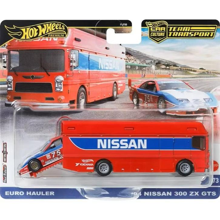 Hotwheels Premium: Team Transport: Euro Hauler & '94 Nissan, Kinderen en Baby's, Speelgoed | Speelgoedvoertuigen, Nieuw, Ophalen of Verzenden