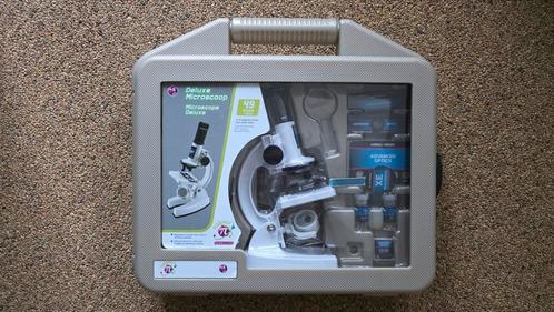 DeLuxe Microscoop set, Audio, Tv en Foto, Optische apparatuur | Microscopen, Zo goed als nieuw, Biologische microscoop, 1000x of meer