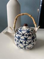 Japanse theepot blauw wit, Huis en Inrichting, Keuken | Servies, Keramiek, Overige typen, Nieuw, Ophalen of Verzenden