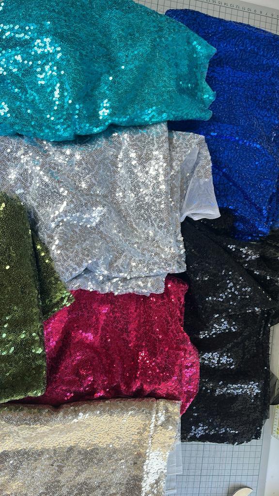 Pailletten stof in diverse kleuren, Overige kleuren, Nieuw, Ophalen of Verzenden, 30 tot 120 cm