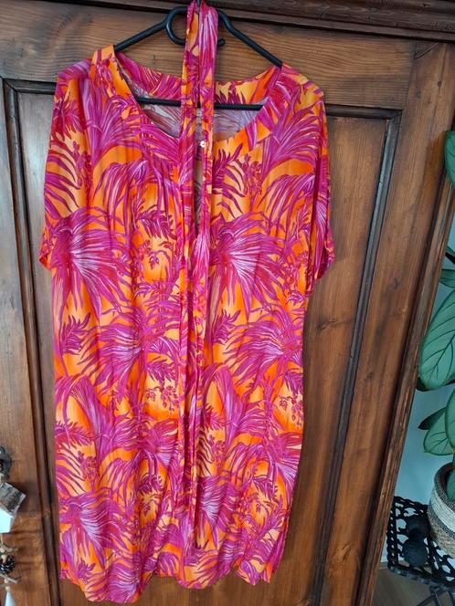 Een zacht strandjurkje "Anita" met 2 splitjes en ceintuur, Kleding | Dames, Jurken, Nieuw, Maat 42/44 (L), Onder de knie, Ophalen of Verzenden