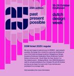 Twee tickets voor Dutch Design Week 2025, Twee personen
