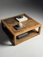 Salontafel Versailles vierkant landelijk, Ophalen, 50 tot 100 cm, Vierkant, Zo goed als nieuw