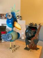 Metalen Vogel & Kikker Decoratie, Ophalen of Verzenden, Zo goed als nieuw