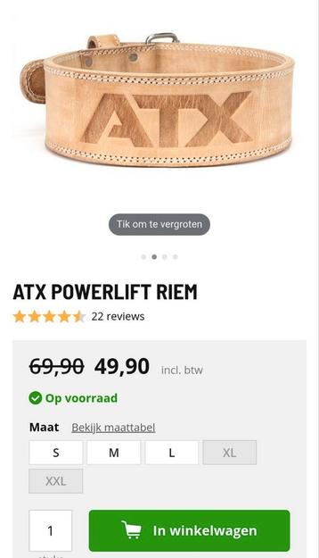 Atx powerlift /squat riem zgan! Xl beschikbaar voor biedingen