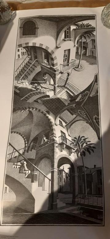 Escher poster Boven en Onder beschikbaar voor biedingen