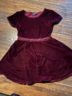 Bordeaux rode fluwelen kerstjurk met glitter band, Meisje, Ophalen of Verzenden, Jurk of Rok, Influx