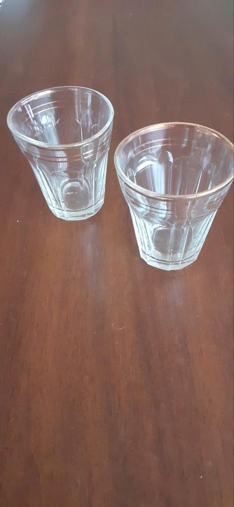 8 Borrelglaasjes 2 met goudenrandje, Verzamelen, Glas en Borrelglaasjes, Zo goed als nieuw, Borrel- of Shotglas, Ophalen of Verzenden