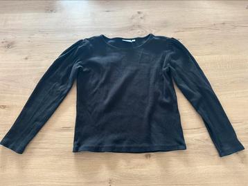 Korte longsleeve top zwart rib pofmouw Vila maat S beschikbaar voor biedingen