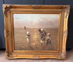 Prachtige zware gouden barok lijst met canvas doek, Antiek en Kunst, Ophalen