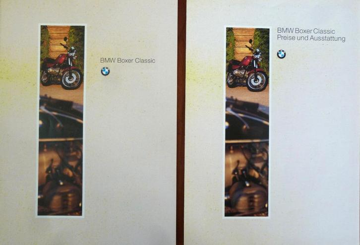 Folder BMW Boxer Classic + Folder BMW Preise/ Ausst. 09/1994, Motoren, Handleidingen en Instructieboekjes, BMW, Ophalen of Verzenden