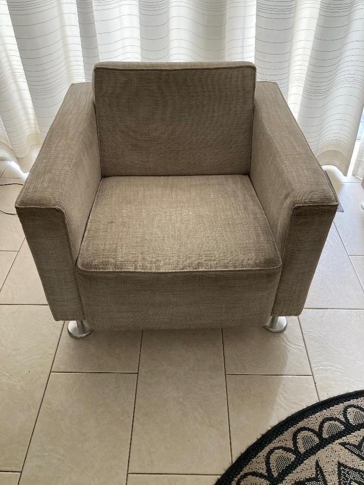 2 Fauteuils creme gratis afhalen, Huis en Inrichting, Fauteuils, Gebruikt, Stof, 75 tot 100 cm, 75 tot 100 cm, Ophalen