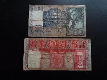 10 gulden 1940 herderin en 25 gulden 1940 Mees beschikbaar voor biedingen