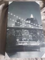 3 luik art print zwart wit Brooklyn Bridge schilderij zgan., Huis en Inrichting, Print, Minder dan 50 cm, Ophalen of Verzenden