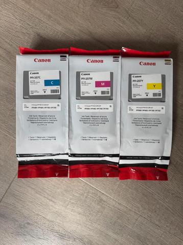 ** Topper: 3 kleuren SET Canon cartridges PFI-207 NIEUW ** beschikbaar voor biedingen