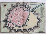 Antieke kaart Groningen C. Merian 17e eeuw, Antiek en Kunst, Kunst | Etsen en Gravures, Ophalen of Verzenden