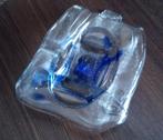 Asbak Glas Blauw, Ophalen of Verzenden, Gebruikt, Asbak
