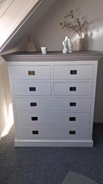 Mooie witte ladenkast met 6 laden, Huis en Inrichting, 100 tot 150 cm, 5 laden of meer, 100 tot 150 cm, Grenenhout