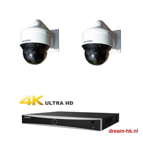 4MP Hikvision IP PoE set/NVR + 2x PTZ camera(Auto Tracking), Audio, Tv en Foto, Videobewaking, Nieuw, Buitencamera, Ophalen of Verzenden