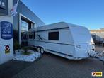 Tabbert Puccini 685 DF queensbed, mover, airco, nieuwstaat, Caravans en Kamperen, Caravans, Rondzit, Tabbert, Bedrijf, Overige typen