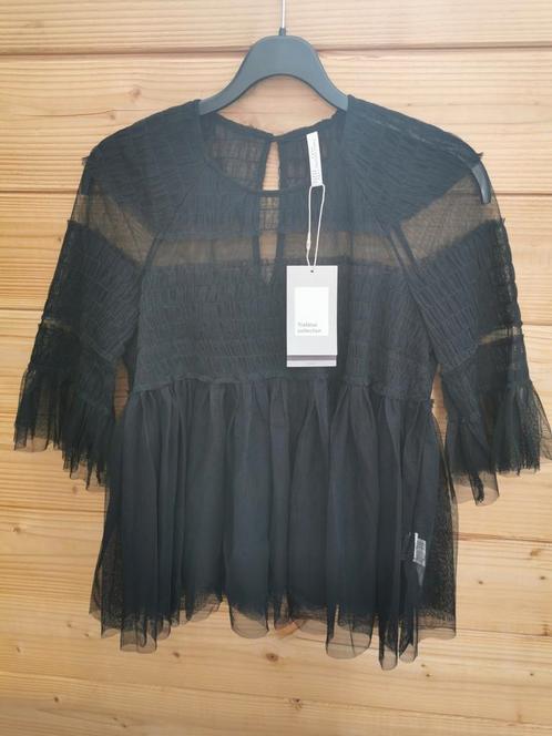 ZARA blouse met volants mt. S, Kleding | Dames, Blouses en Tunieken, Nieuw, Maat 36 (S), Zwart, Verzenden