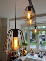 Industriële hanglamp met 4 fittingen – sfeervol & stijlvol, Ophalen, Zo goed als nieuw, Industriël, Metaal