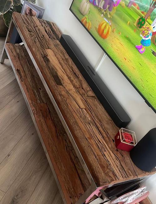 TV-Meubel natuurhout (zgan), Huis en Inrichting, Kasten | Televisiemeubels, Zo goed als nieuw, Minder dan 100 cm, 25 tot 50 cm