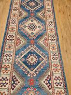 Handgeknoopt oosters tapijt loper kazak 398x83, Info@SlatsAntiek.nl, Crème, Perzisch, Vof Slats Antiek