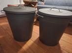 Metalen ton met deksel, Huis en Inrichting, Ophalen, Gebruikt, 50 tot 75 cm, 40 liter of meer