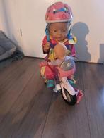 Babyborn met fiets, Ophalen of Verzenden, Gebruikt, Babypop
