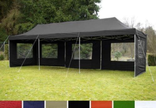 Topklasse 3x9m Profi Easy-Up-Vouwpavillon / Vouwtent. Zwart, Tuin en Terras, Partytenten, Nieuw, Partytent, Opvouwbaar, Ophalen of Verzenden