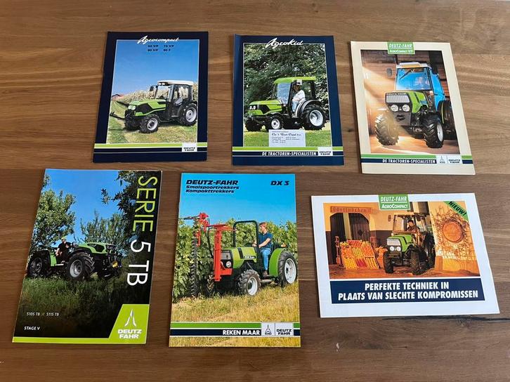 Deutz Fahr smalspoor tractor folders 6 stuks, Boeken, Catalogussen en Folders, Zo goed als nieuw, Ophalen of Verzenden