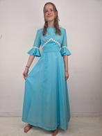 *Abfab Vintage Babyblauwe 70's Maxi Jurk 34*, Blauw, Ophalen of Verzenden, Zo goed als nieuw, Maat 34 (XS) of kleiner
