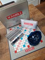 Scrabble in blik, Ophalen of Verzenden, Zo goed als nieuw