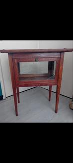 Prachtig antiek theekastje, 4 kleppen., Antiek en Kunst, Antiek | Meubels | Tafels, Ophalen