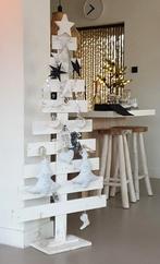 Witte houten Kerstboom Kerst, Ophalen, Zo goed als nieuw