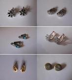 Diverse vintage oorbellen / kleine oorclips met strass, Ophalen, Overige materialen, Zo goed als nieuw, Zilver