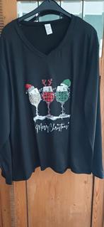Kerst shirt, Zwart, Maat 46/48 (XL) of groter, Nieuw, Ophalen of Verzenden