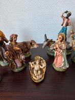 11 Delige Antieke Italiaanse Kerstgroep, Marolin, Kerststal, Ophalen of Verzenden
