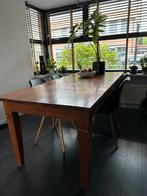 Massief Eiken Eettafel - 200x90 cm, Huis en Inrichting, Tafels | Eettafels, Ophalen, Gebruikt, Eikenhout, 50 tot 100 cm