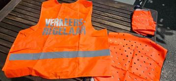 3 Veiligheids hesjes Oranje Verkeersregelaar goede kwaliteit beschikbaar voor biedingen