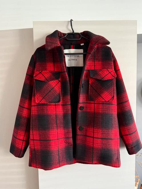 Les coyotes de Paris zwart rood ruitjes jas maat 164, Kinderen en Baby's, Kinderkleding | Maat 164, Zo goed als nieuw, Jongen of Meisje