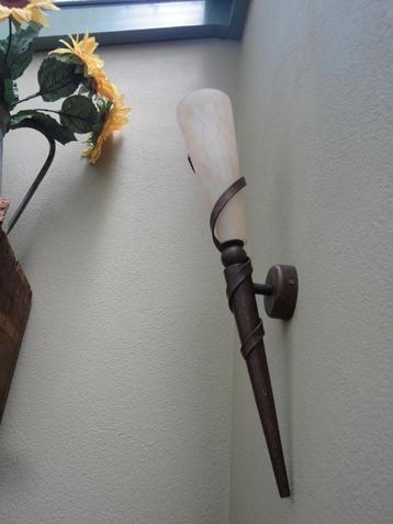 1 WANDLAMP design FLAMBOUW/fakkel/toorts, h 61 cm (heb er 2) beschikbaar voor biedingen